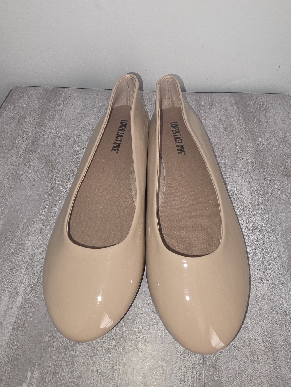 Balarinas Nude Patent Flats